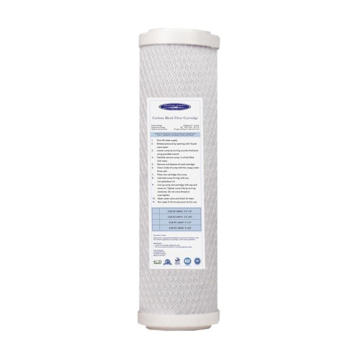 2-7/8" x 9-3/4" Coconut Based 5-Micron Carbon Block Filter Cartridge main product photo