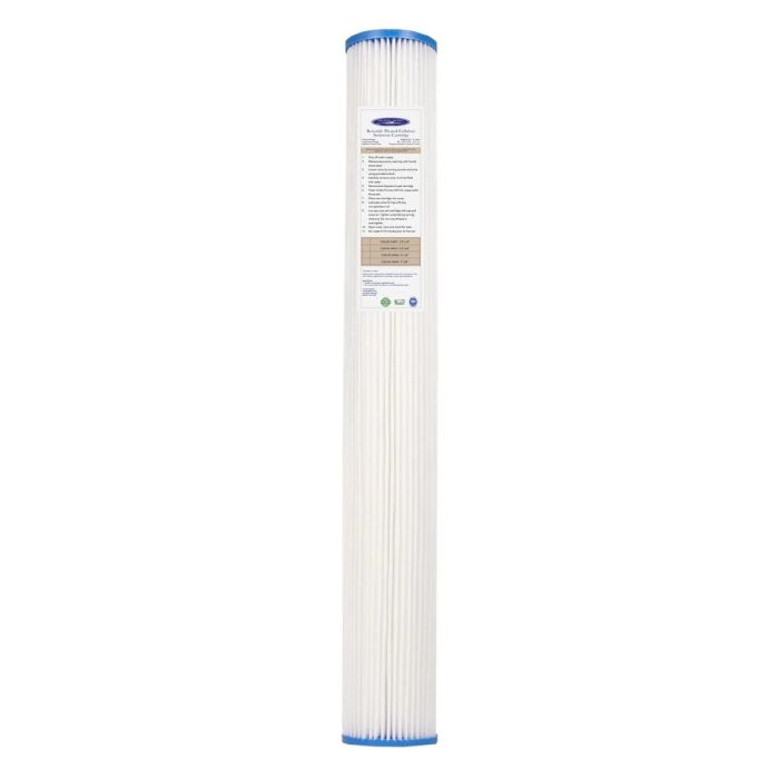 2-7/8" x 20" 5-Micron Sediment Reusable Pleated Filter Cartridge main product photo