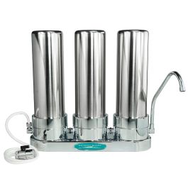 Stainless Steel Countertop Triple Fluoride Filter